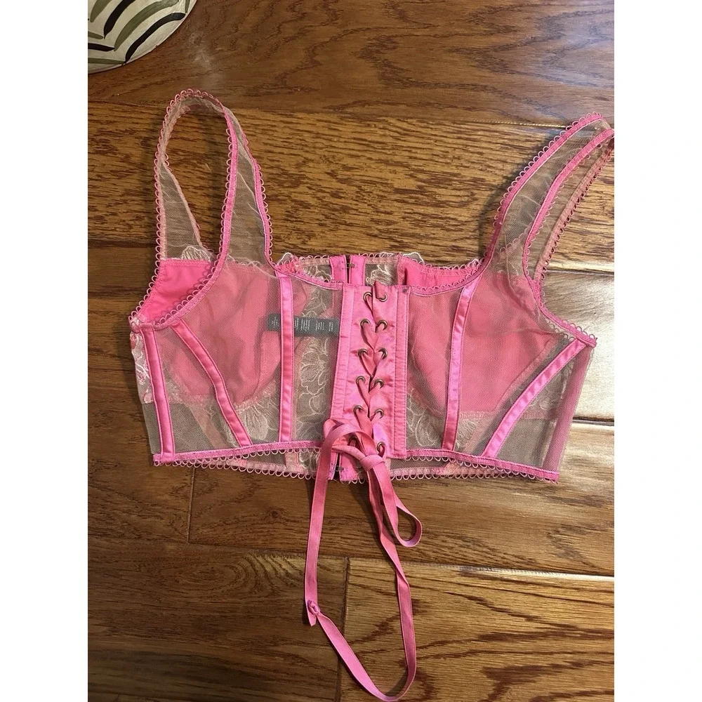 For Love & Lemons Floral Corset L NWT Victoria Secret Very Sexy Bra 34D Halter